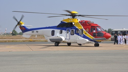 Máy bay trực thăng EC-225S của Hải quân Việt Nam.