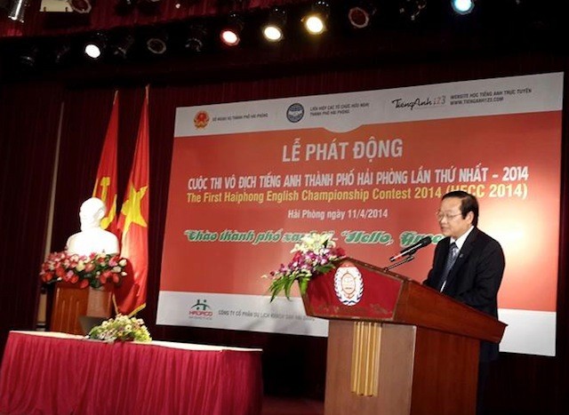 Đồng chí Nguyễn Hữu Doãn, Uỷ viên Ban Thường vụ Thành uỷ - Trưởng Ban Tuyên giáo phát biểu chỉ đạo cuộc thi