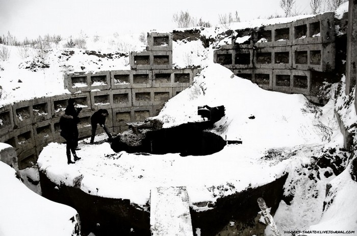 Mặt trên của một hầm phóng tên lửa đạn đạo bố trí ở thành phố Saratov