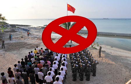 TQ tổ chức chào cờ trái phép trên các đảo chiếm của VN