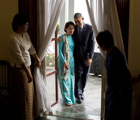 Tổng thống Mỹ Obama và bà Aung San Suu Kyi