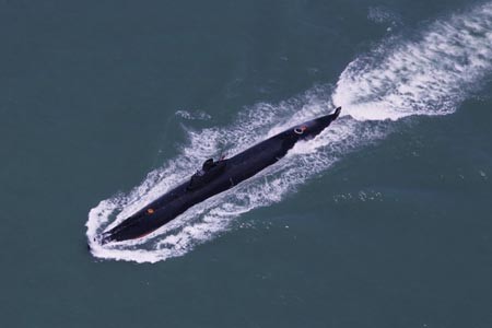 Một chiếc tàu ngầm của TQ xuất hiện ở Biển Đông vào năm ngoái (ảnh tư liệu)