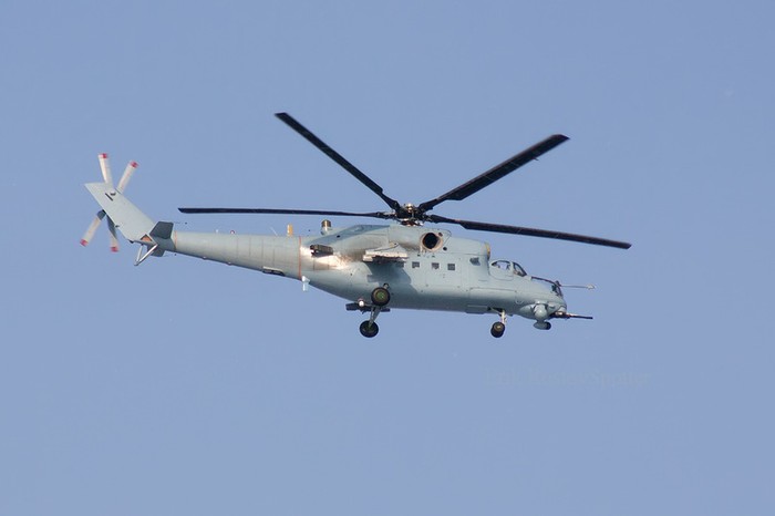 Một trong bốn trực thăng tấn công Mi-35M đang được thử nghiệm cho Không quân Azerbaijan