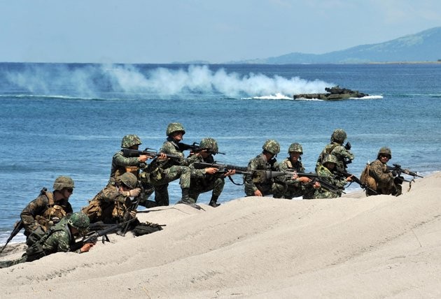 Philippines cho biết sẽ tổ chức tập trận quy mô lớn với Mỹ trong tháng tới (ảnh AFP)