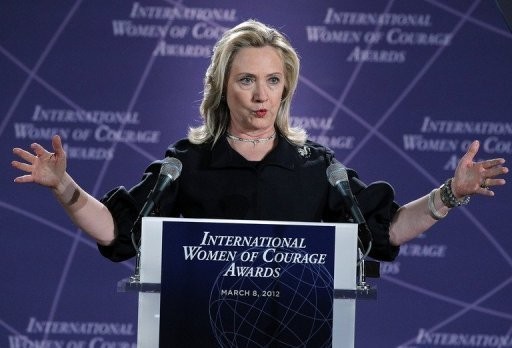 Ngoại trưởng Mỹ Hillary Clinton phản đối việc hồi hương người tị nạn Bắc Triều Tiên (Ảnh AFP)