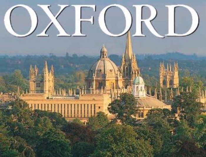 Oxford được đánh giá là trường đại học đào tạo ngành luật tốt thứ hai trên thế giới. Các cử nhân luật của Oxford sẽ phải dành 45 giờ mỗi tuần và phần lớn thời gian của các kì nghỉ để phục vụ cho việc học tập. Nguyên thủ tướng Anh Tony Blair từng theo học ngành luật tại đây.
