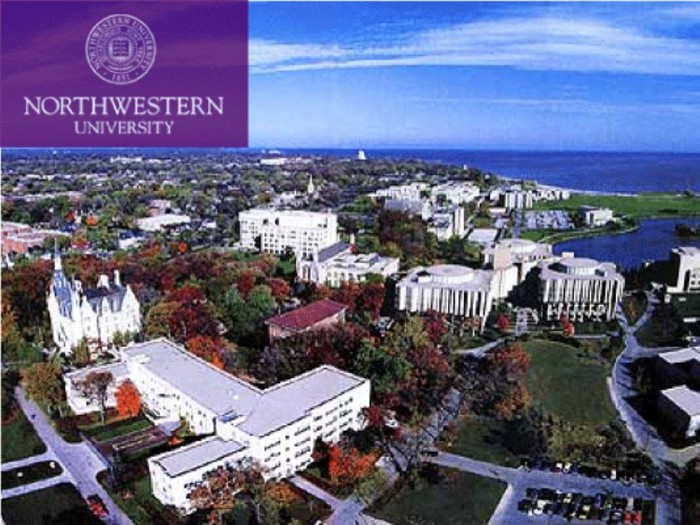 35. Northwestern University Đại học Northwestern (Northwestern University), được thành lập vào năm 1851, là một học viện tư nhân nằm ở Evanston, Illinois, trường đại học cũng hoạt động tại một số cơ sở ở Chicago. Khoảng 17.000 sinh viên hiện đang theo học tại trường.