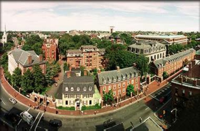 Hiện nay, Harvard có 9 khoa được liệt kê dưới đây theo thứ tự thời gian thành lập: Khoa Nghệ thuật và Khoa học có phân khoa là Trường Kỹ thuật và Khoa học Ứng dụng, phục vụ: Harvard College, đào tạo sinh viên của các chương trình cử nhân (1636) Trường Cao học Nghệ thuật và Khoa học (1872) Khoa “Tại chức”, gồm Trường Harvard Mở rộng (1909), và Trường Harvard Mùa hè (1871) Khoa Y, gồm Trường Y (1782) và Trường Nha (1867) Trường Thần học Harvard (1816) Trường Luật Harvard (1817) Trường Kinh doanh Harvard (1908) Trường Cao học Thiết kế (1914) Trường Cao học Giáo dục (1920) Trường Sức khoẻ Cộng đồng (1922) Trường Quản lý Nhà nước John F. Kennedy (1936) Năm 1999, Đại học Radcliffe được cải tổ thành Học viện Cao học Radcliffe