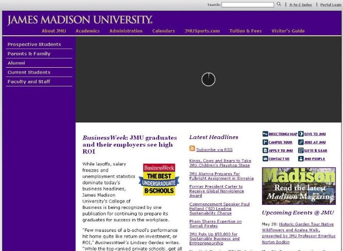 Website của các trường Đại học tại Mỹ khá đầy đủ và phong phú.