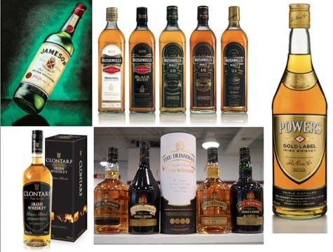 Hương vị đặc biệt của whiskey Ireland tạo nên sự nổi tiếng Jameson, được sản xuất tại nhà máy Midleton.