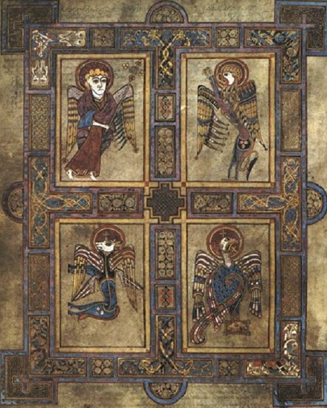 Biểu tượng của 4 nhà sáng lập cuốn sách Kells.