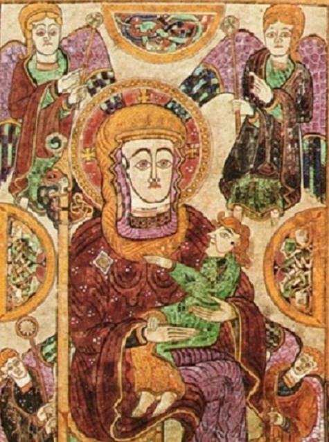Hình ảnh cổ xưa nhất của Đức mẹ Maria được lưu giữ trong cuốn sách Kells.