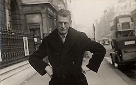 Samuel Beckett trên một con phố ở London