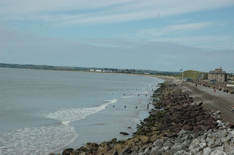 Bãi biển Front Strand lúc thủy triều lên