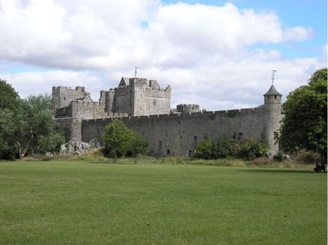 Lâu đài nằm trên một bán đảo đá trên sông Suir