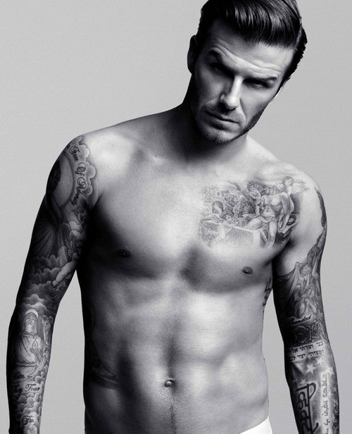 Ảnh quảng cáo đồ lót của Beckham.
