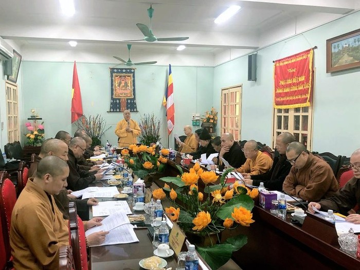 Cuộc họp của Hội đồng Trị sự Giáo hội Phật giáo Việt Nam (phía Bắc). Ảnh: phatgiao.org.