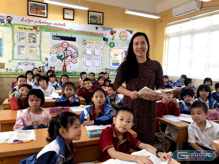 Cô giáo Nguyễn Thị Bích Diệp: Từ khi học lớp 5 là tôi đã mơ ước sau này lớn lên được làm cô giáo. Ảnh: Tùng Dương.