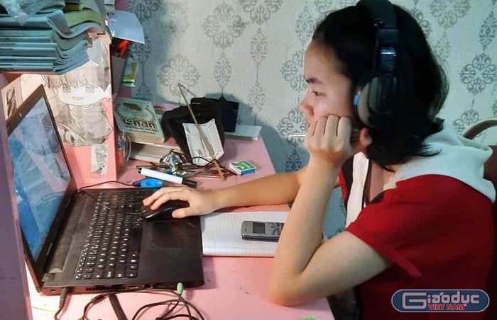 Học sinh trên địa bàn Thị xã Phú Thọ tham gia học tập trực tuyến. Ảnh: Phòng Giáo dục và Đào tạo Thị xã Phú Thọ.