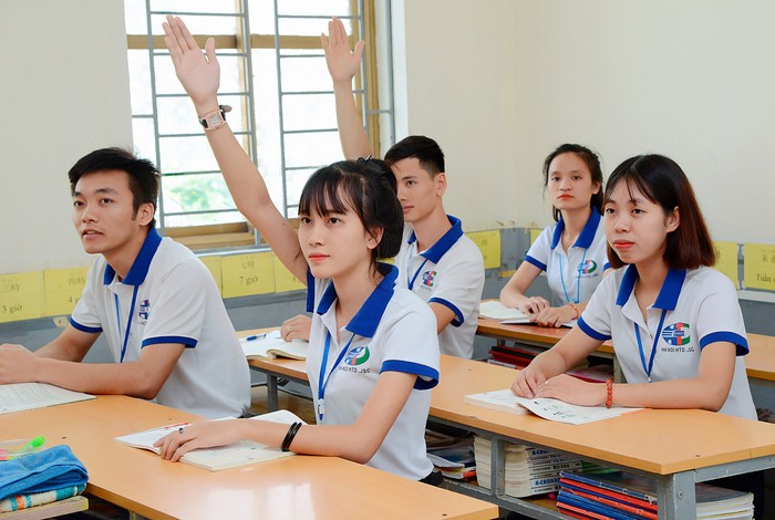 Sinh viên Việt Nam tham gia khóa học tiếng tại Hà Nội HTD. Ảnh: Hà Nội HTD cung cấp.
