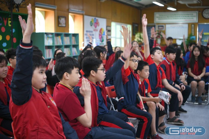 Các em học sinh Trường Nguyễn Bỉnh Khiêm tham gia nhiều câu lạc bộ ngoại khóa. Ảnh minh họa: Tùng Dương.