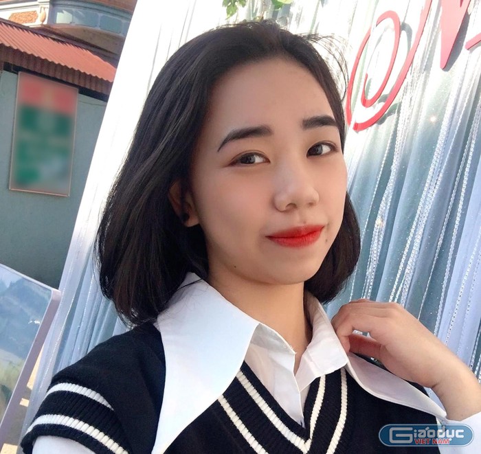 Sinh viên Trần Thị Hòa cho biết,Trường Đại học Kinh tế và Quản trị kinh doanh (Đại học Thái Nguyên) có nhiều thầy cô được đào tạo ở nước ngoài về nên chất lượng giảng dạy rất tốt. Ảnh: NVCC.