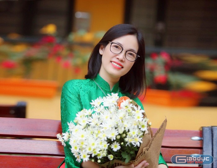 Cô Đinh Thị Hồng Châm – Phó hiệu trưởng phụ trách chuyên môn Trường Trung học cơ sở Thái Thịnh (Đống Đa, Hà Nội). Ảnh: NVCC.