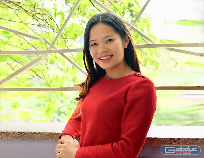 Cô Nghiêm Thị Thu Trang - Giáo viên dạy môn Giáo dục kinh tế và Pháp luật Trường trung học phổ thông Nguyễn Bỉnh Khiêm (Cầu Giấy, Hà Nội). Ảnh: NVCC.