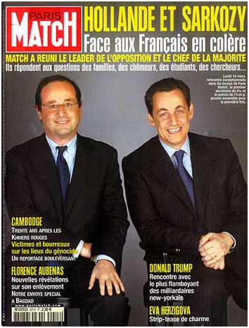 Ông Hollande và đối thủ cạnh tranh Nicolas Sarkozy
