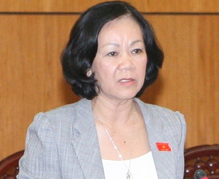 Bà Trương Thị Mai - Chủ nhiệm Ủy ban Các vấn đề xã hội của Quốc hội.