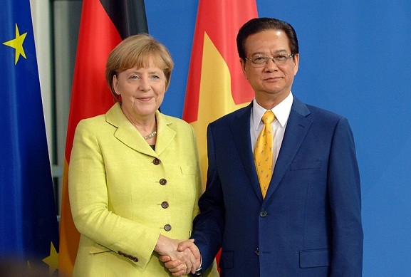 Thủ tướng Nguyễn Tấn Dũng và Thủ tướng Angela Markel.