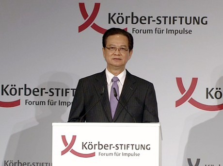 Thủ tướng Nguyễn Tấn Dũng phát biểu tại Viện Koerber (Đức).