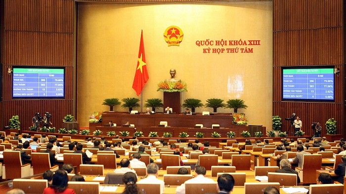 Chủ tịch Qốc hội Nguyễn Sinh Hùng điều hành kỳ họp thứ 8 Quốc hội khóa XIII. Ảnh: TTBC.