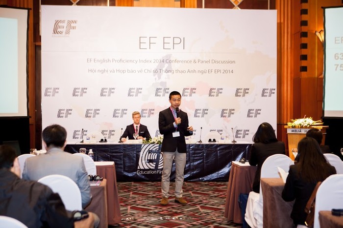 Ông Minh N. Trần - Giám đốc Nghiên cứu và hợp tác học thuật EF cho biết, Việt Nam đã có tiến bộ về tiếng Anh trong 7 năm gần đây.