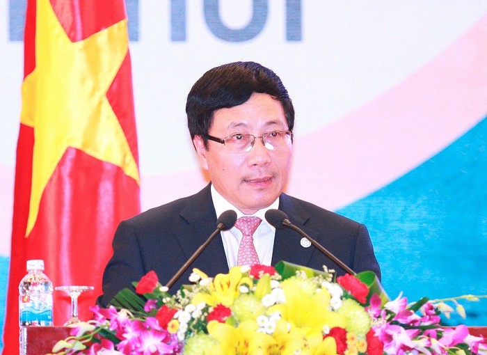 Phó Thủ tướng Phạm Bình Minh: &quot;Việt Nam luôn coi trọng vai trò, tiếng nói của các thể chế, diễn đàn đa phương đối với các vấn đề an ninh, phát triển của khu vực và thế giới&quot;. ảnh: ipu việt nam.