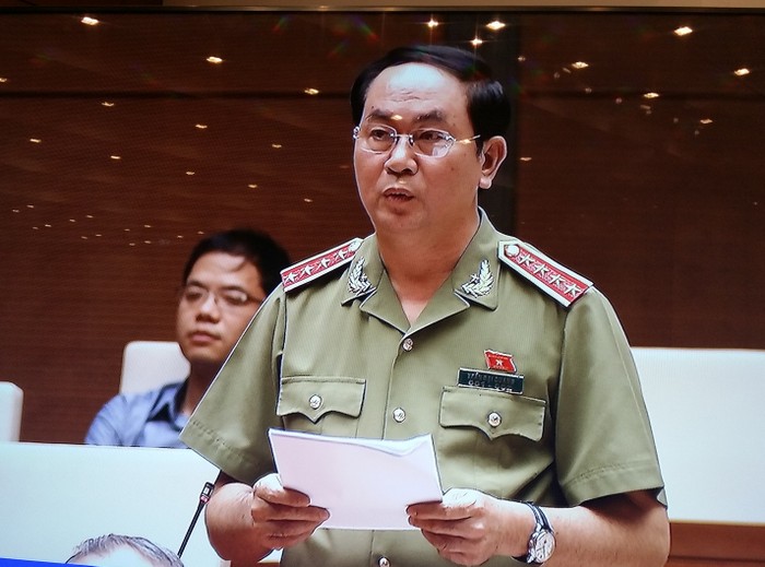 Bộ trưởng Trần Đại Quang khẳng định, Bộ Công an xử lý nghiêm minh những trường hợp bức cung, nhục hình hoặc làm sai án hình sự. ảnh: Ngọc Quang.