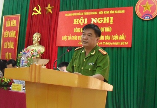 Ông Hầu Văn Lý - Giám đốc Công an tỉnh Hà Giang. ảnh: vks hà giang.