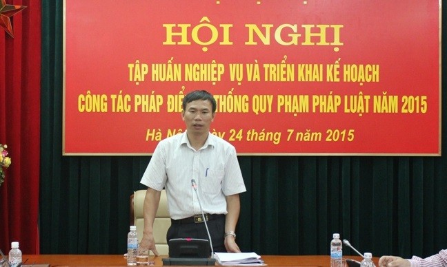 Ông Đồng Ngọc Ba trúng tuyển trở thành Cục trưởng Cục Kiểm tra Văn bản quy phạm pháp luật. ảnh: Bộ Tư pháp