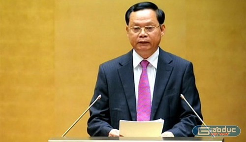 Ông Huỳnh Phong Tranh - Tổng Thanh Tra Chính phủ cho biết, nhiều cán bộ sẵn sàng chấp nhận tiêu cực để được việc. ảnh: Trung tâm thông tin Quốc hội.