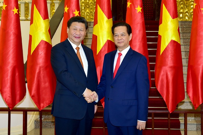 Thủ tướng Nguyễn Tấn Dũng hội đàm với ông Tập Cận Bình - Tổng Bí thư, Chủ tịch nước Trung Quốc. ảnh: VGP.