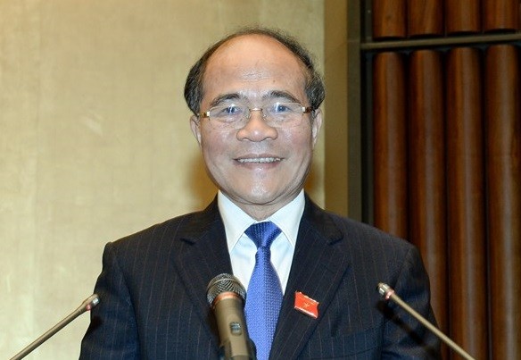 Chủ tịch Quốc hội Nguyễn Sinh Hùng. nguồn: Trung tâm thông tin Quốc hội.