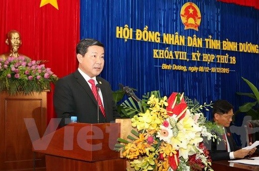 Ông Trần Thanh Liêm - tân Chủ tịch tỉnh UBND tỉnh Bình Dương. ảnh: TTXVN.