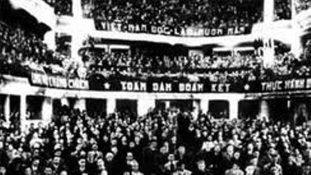 Kỳ họp thứ nhất Quốc hội Việt Nam năm 1946. ảnh tư liệu.