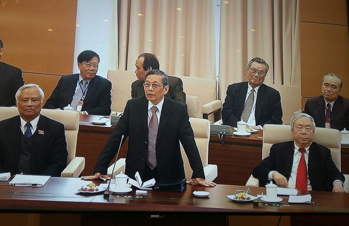 Nguyên Phó Chủ tịch Quốc hội - ông Nguyễn Văn Yểu nhận định, công tác lập pháp của Quốc hội đã có những bước tiến dài. ảnh: Ngọc Quang.