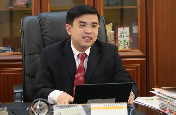 Ông Nguyễn Văn Lê - Tổng Giám đốc SHB: &quot;Sự minh bạch, trung thực, uy tín luôn là tôn chỉ hoạt động của SHB suốt 23 năm qua&quot;. Ảnh: Ngọc Quang.