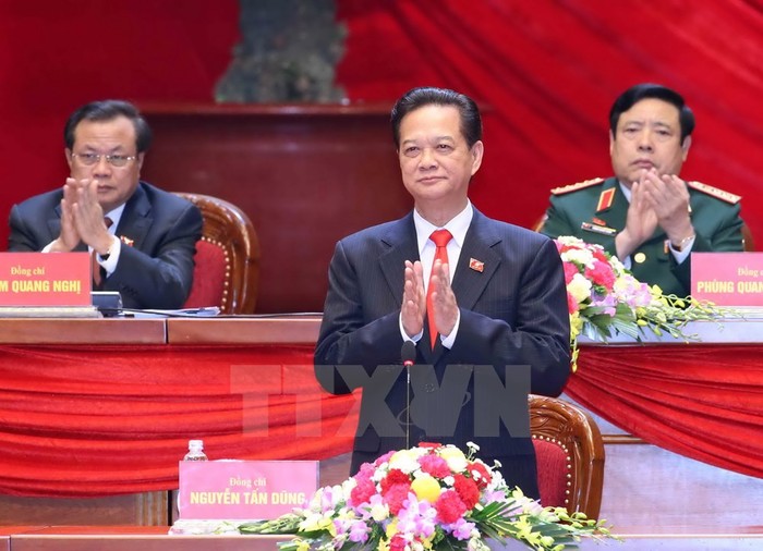 Đồng chí Nguyễn Tấn Dũng, Ủy viên Bộ Chính trị, Thủ tướng Chính phủ thay mặt Đoàn Chủ tịch điều hành Đại hội.