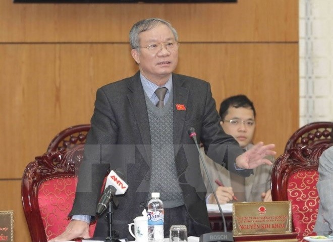 Ông Nguyễn Kim Khoa - Chủ nhiệm Ủy ban Quốc phòng, An ninh cho rằng, Bộ Quốc phòng nhận thức không đúng về Luật Biểu tình. ảnh: TTXVN.