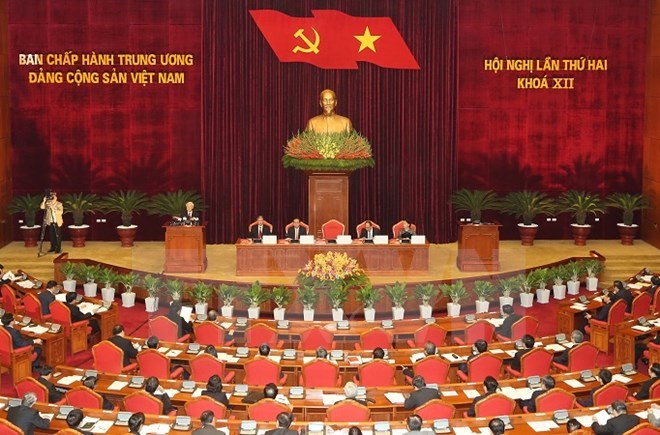 Khai mạc Hội nghị Ban Chấp hành Trung ương Đảng Cộng sản Việt Nam lần thứ hai, khóa XII. (Ảnh: Thống Nhất/TTXVN).