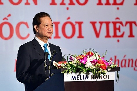 Thủ tướng Nguyễn Tấn Dũng phát biểu tại buổi lễ. ảnh: VGP.