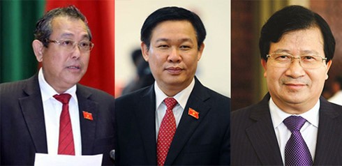 Quốc hội phê chuẩn 3 Phó Thủ tướng: Trương Hòa Bình, Vương Đình Huệ, Trịnh Định Dũng.